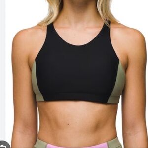 Prana Baja Bound Bikini Top Black Color Block Size XL